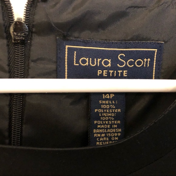 Laura Scott Black sheath dress size 14P NWT PETITE - Picture 4 of 8